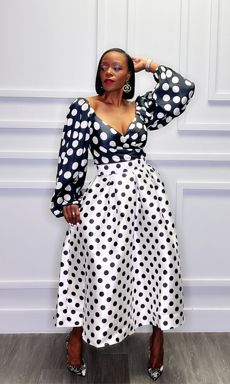 Phoebe Polkadot Crop Top