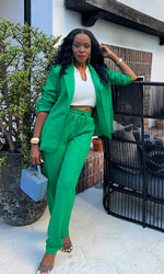 Landon Lux Kelly Green Blazer Jogger Set
