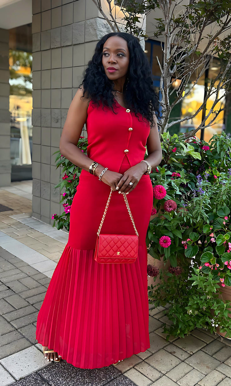 Sevyn RED Skirt Set