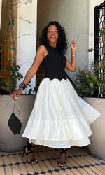 Capri Black and White Dress
