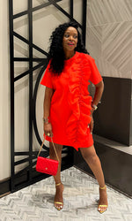 Raye RED Ruffle Tunic