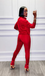 BLACK FRIDAY DEAL: Emily Red Striped Jogger Set - FINAL SALE