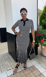 Aztec Black and White Dress