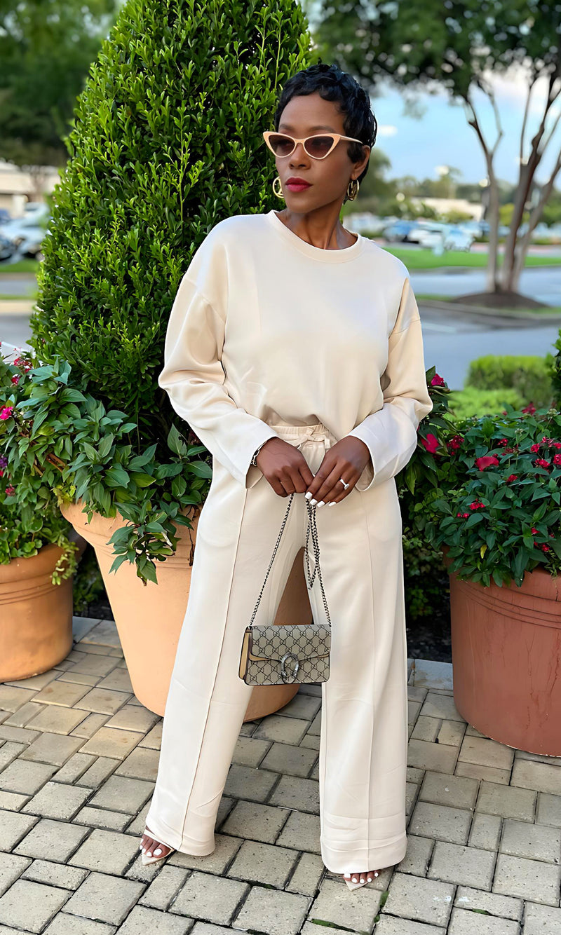 Saturday Errands Taupe Jogger Set