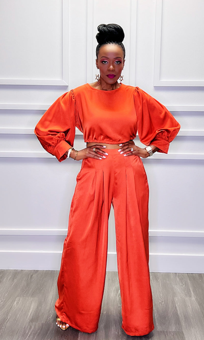 Levi Orange Pants Set