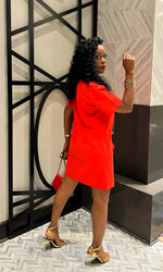 Raye RED Ruffle Tunic