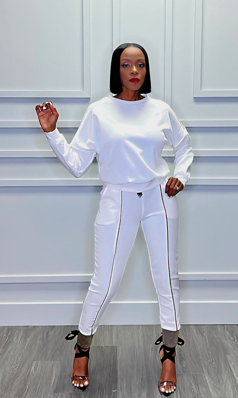BLACK FRIDAY DEAL: Asya Off White Jogger Set - FINAL SALE