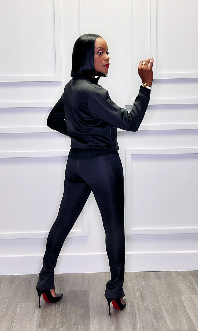 BLACK FRIDAY DEAL: Emily Black Striped Jogger Set - FINAL SALE