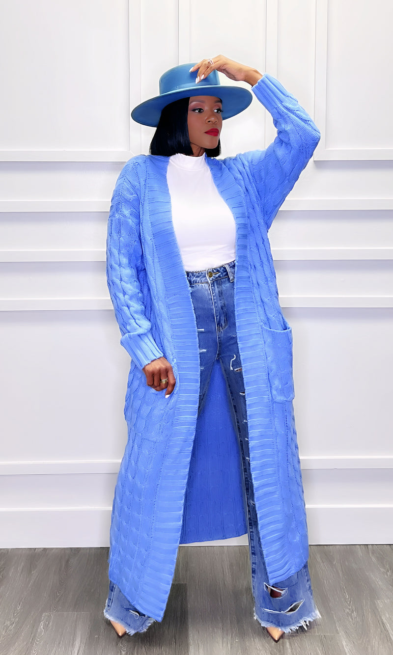 Cardi Blue Duster Cardigan