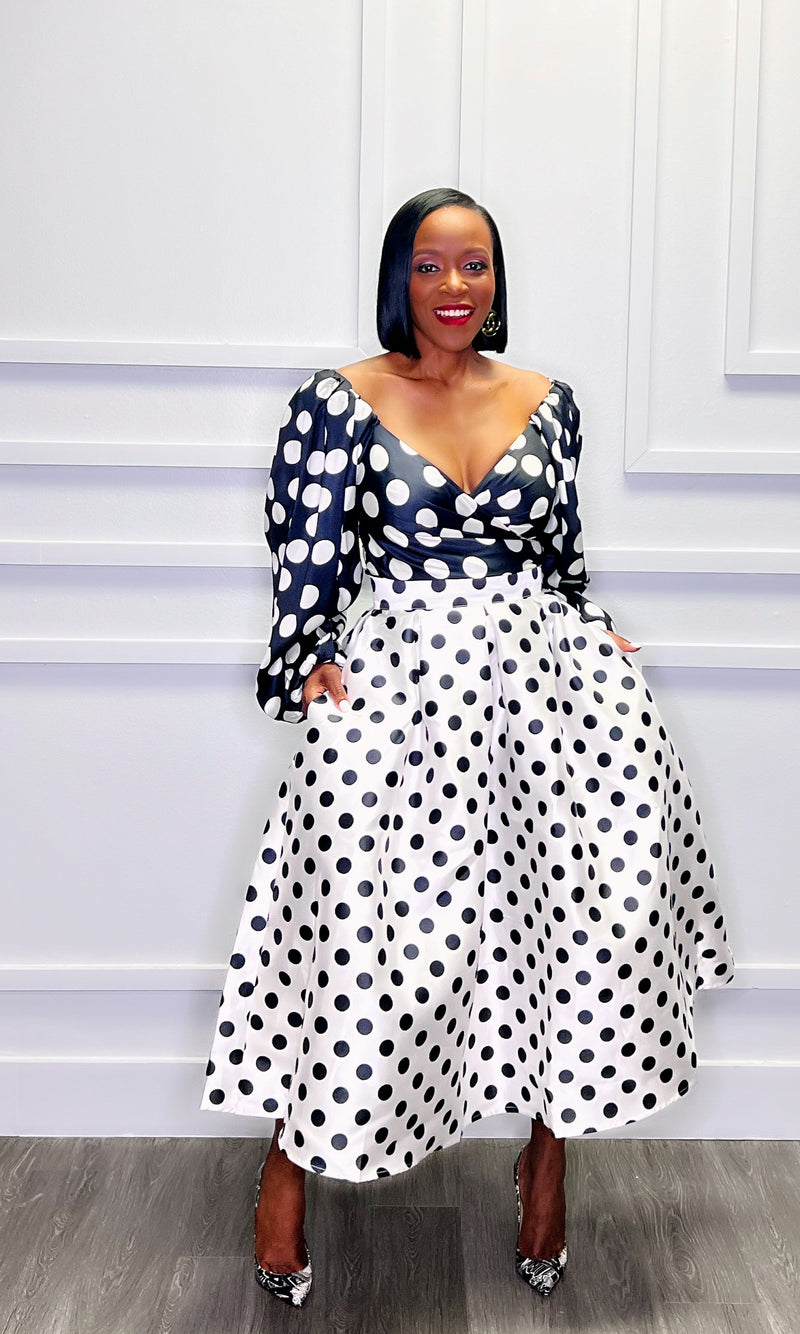 Phoebe Polkadot Crop Top