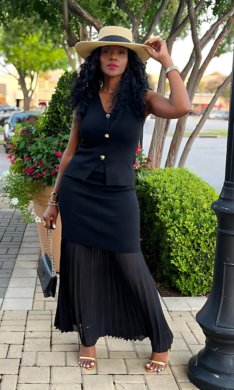 Sevyn BLACK Skirt Set
