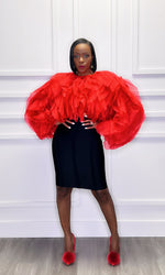 Ruffle My Feathers Red Top