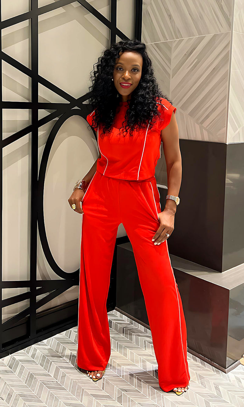 Let's Go RED Jogger Set:PRE-ORDER:ETA:8/15/25
