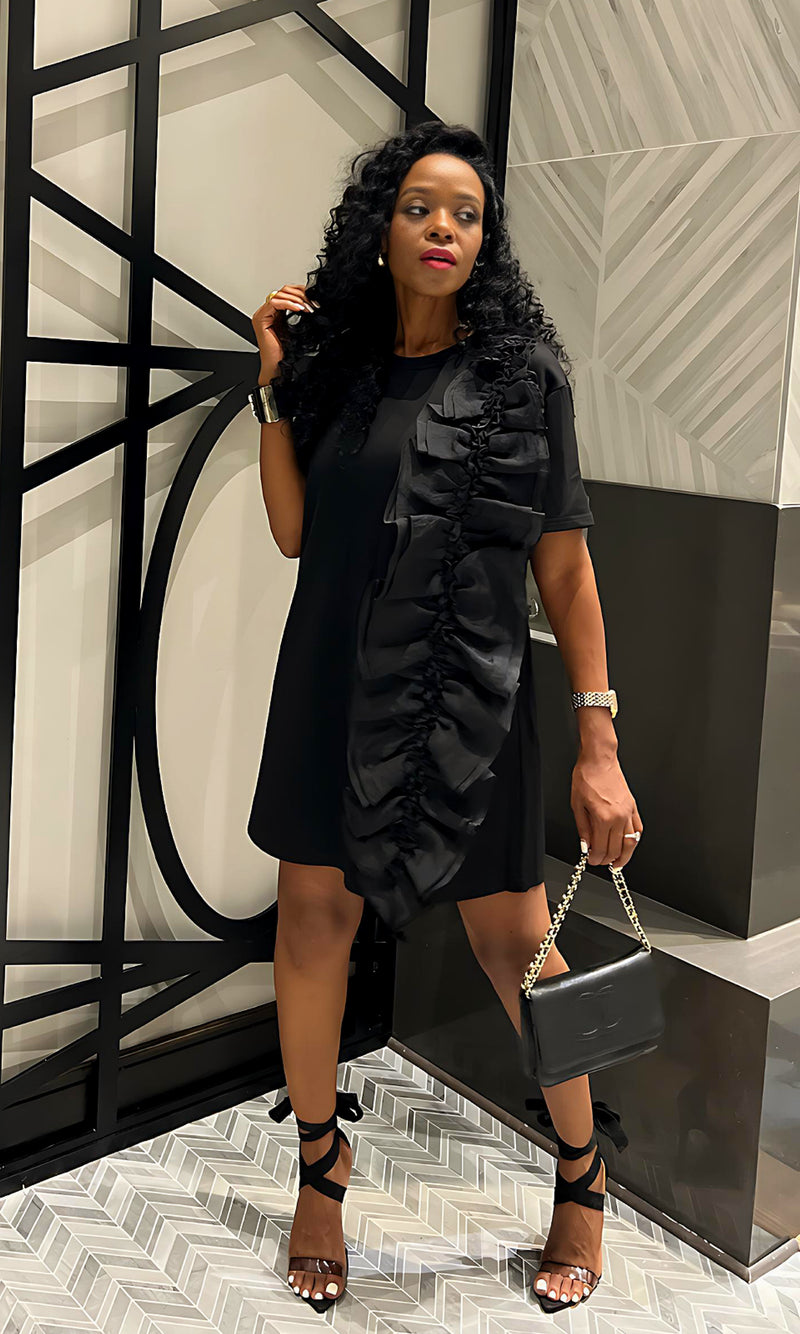 Raye BLACK Ruffle Tunic