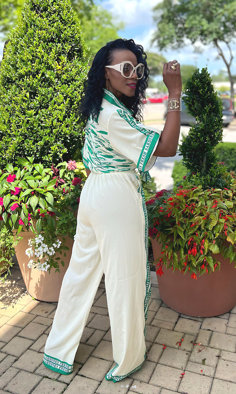 Summer In Italy Green Pants Set