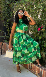 Rita Pleated GREEN Dress
