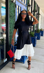 Corey Black and White Dress