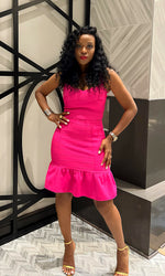 Mia Mermaid Fuchsia Bandage Skirt Set