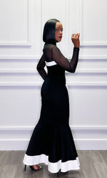 Bianca Black & White Mermaid Dress