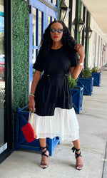Corey Black and White Dress