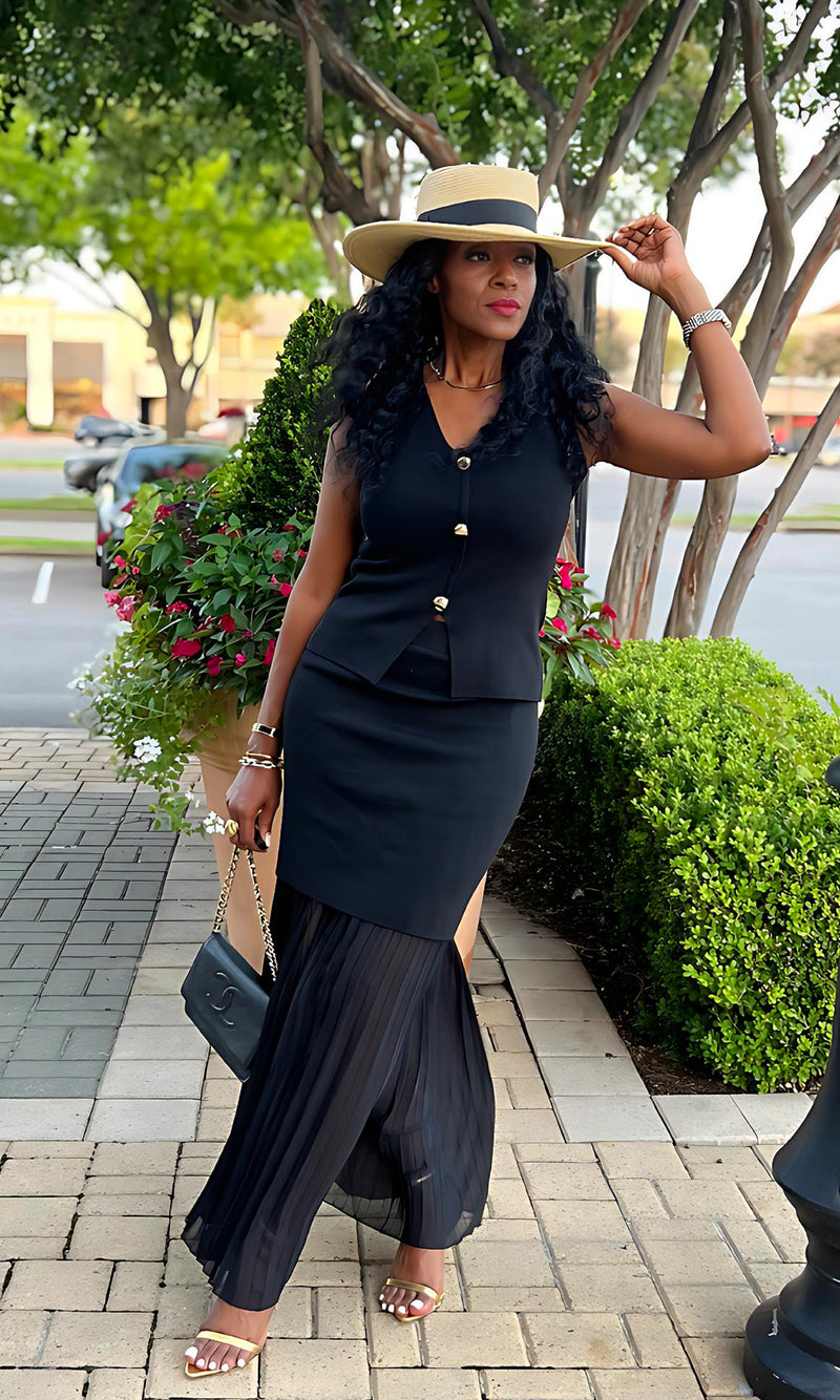 Sevyn BLACK Skirt Set