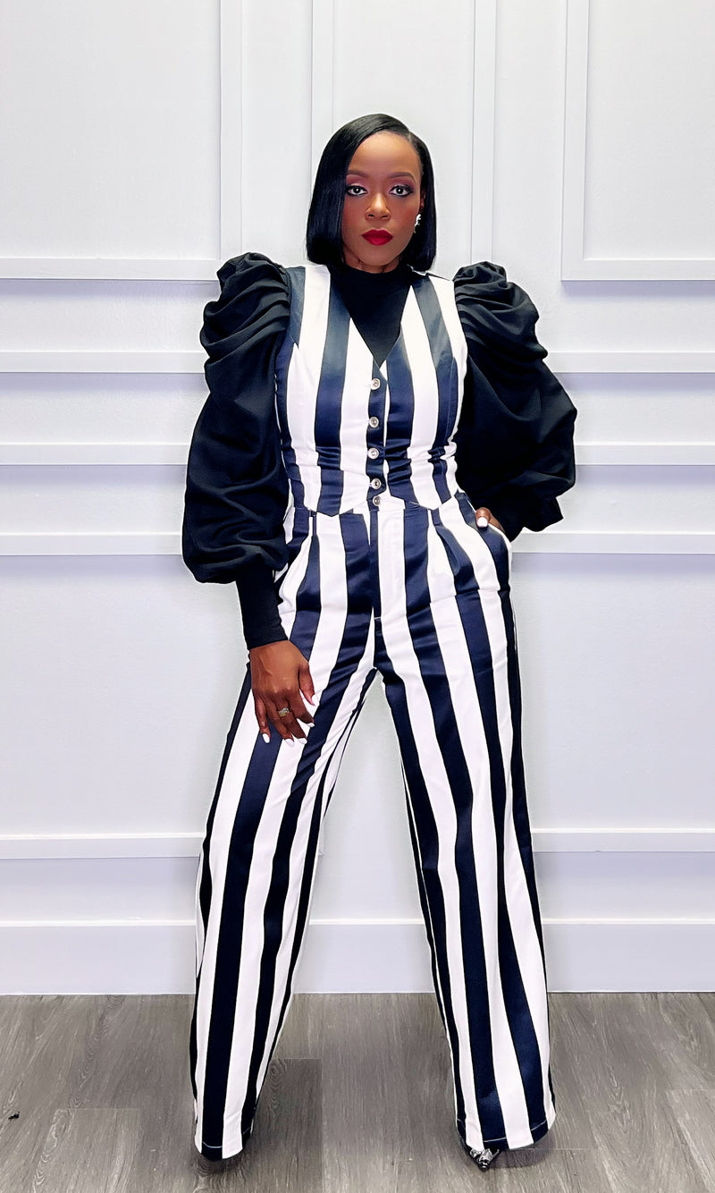 Pam Black Puff Sleeve Top