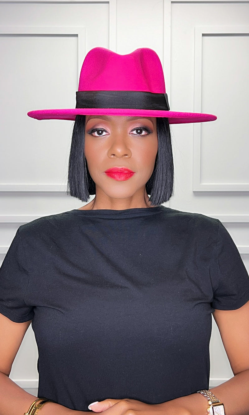 Phalyn Fuchsia Fedora Hat