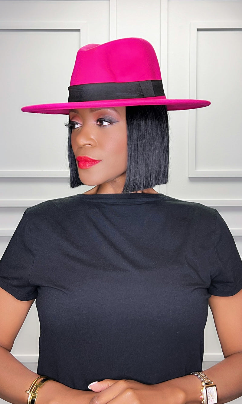 Phalyn Fuchsia Fedora Hat