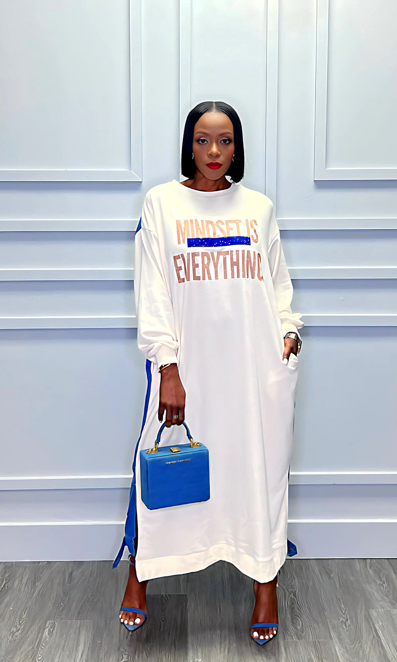 Mesha Mindset Ivory Denim Dress