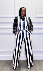 Striped It Up Vest Pants Suit