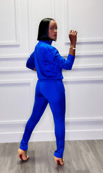 BLACK FRIDAY DEAL: Emily Blue Striped Jogger Set - FINAL SALE