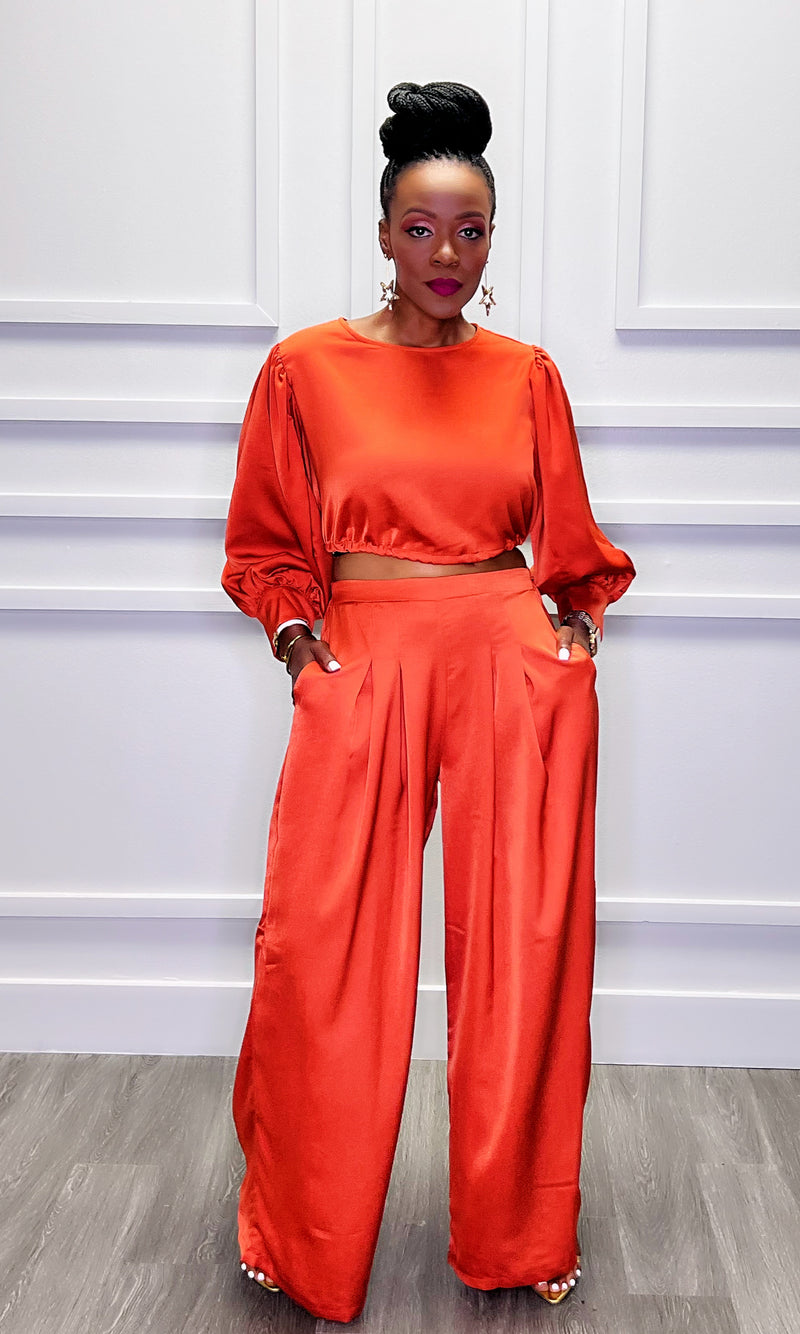 Levi Orange Pants Set