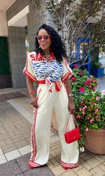 Summer In Italy Red Pants Set