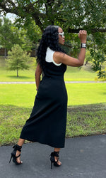 Bryt Black & White Bow Dress