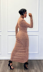 Ready at 8 Bronze Dress