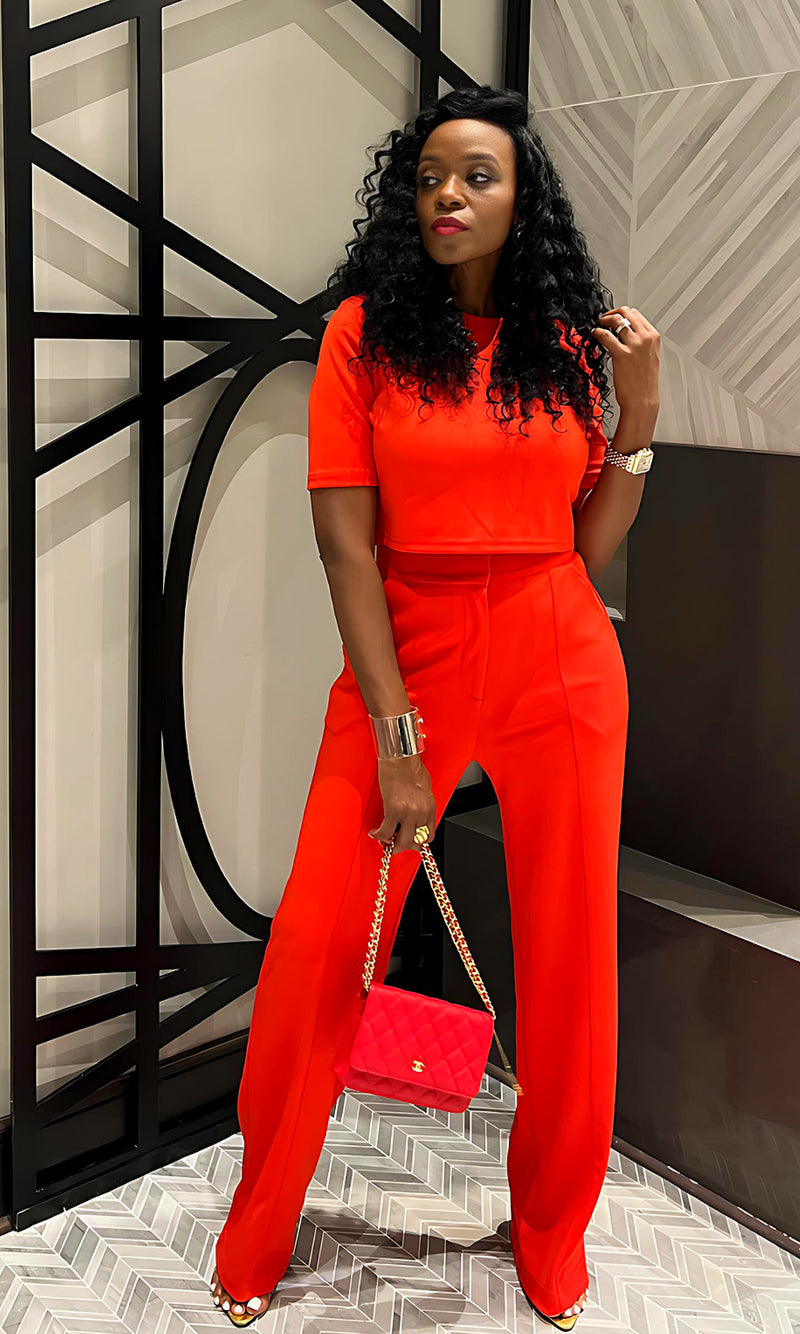 Trenton Tomato Red Pants Set