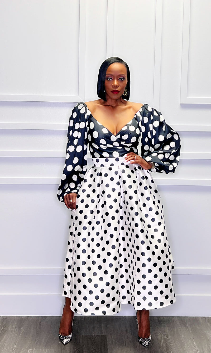Phoebe Polkadot Crop Top