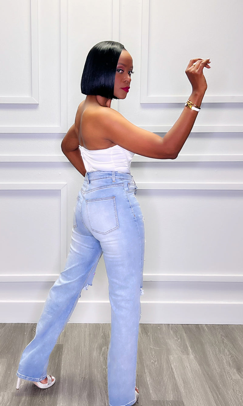 Jewel Denim Bling Jean Pant