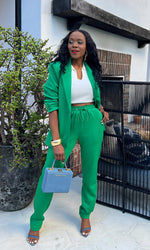 Landon Lux Kelly Green Blazer Jogger Set