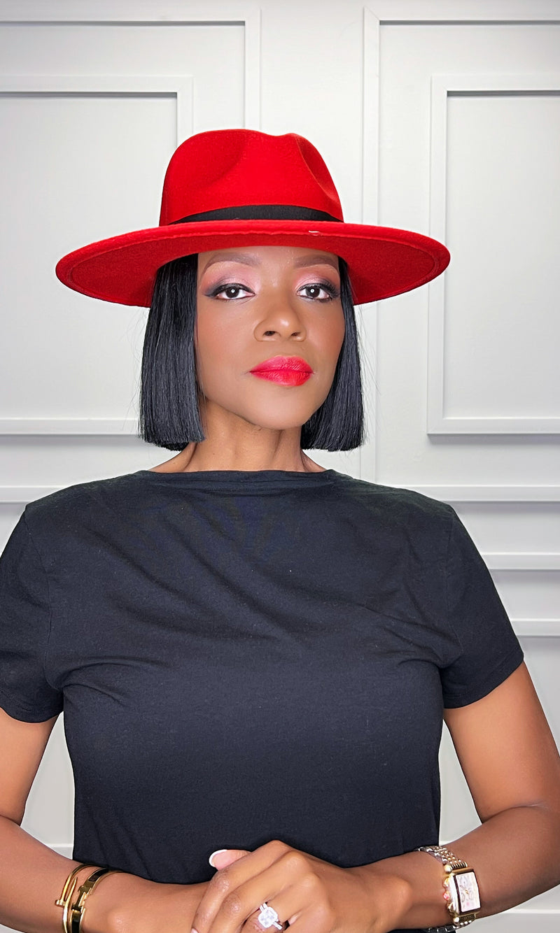 Phalyn Red Fedora Hat