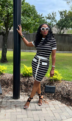 Hold My Meetings Striped Skirt Set:PRE-ORDER:ETA: 8/15/25
