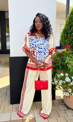 Summer In Italy Red Pants Set