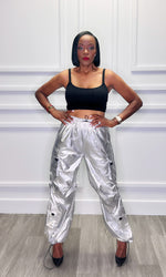 Cozy Silver Cargo Pants