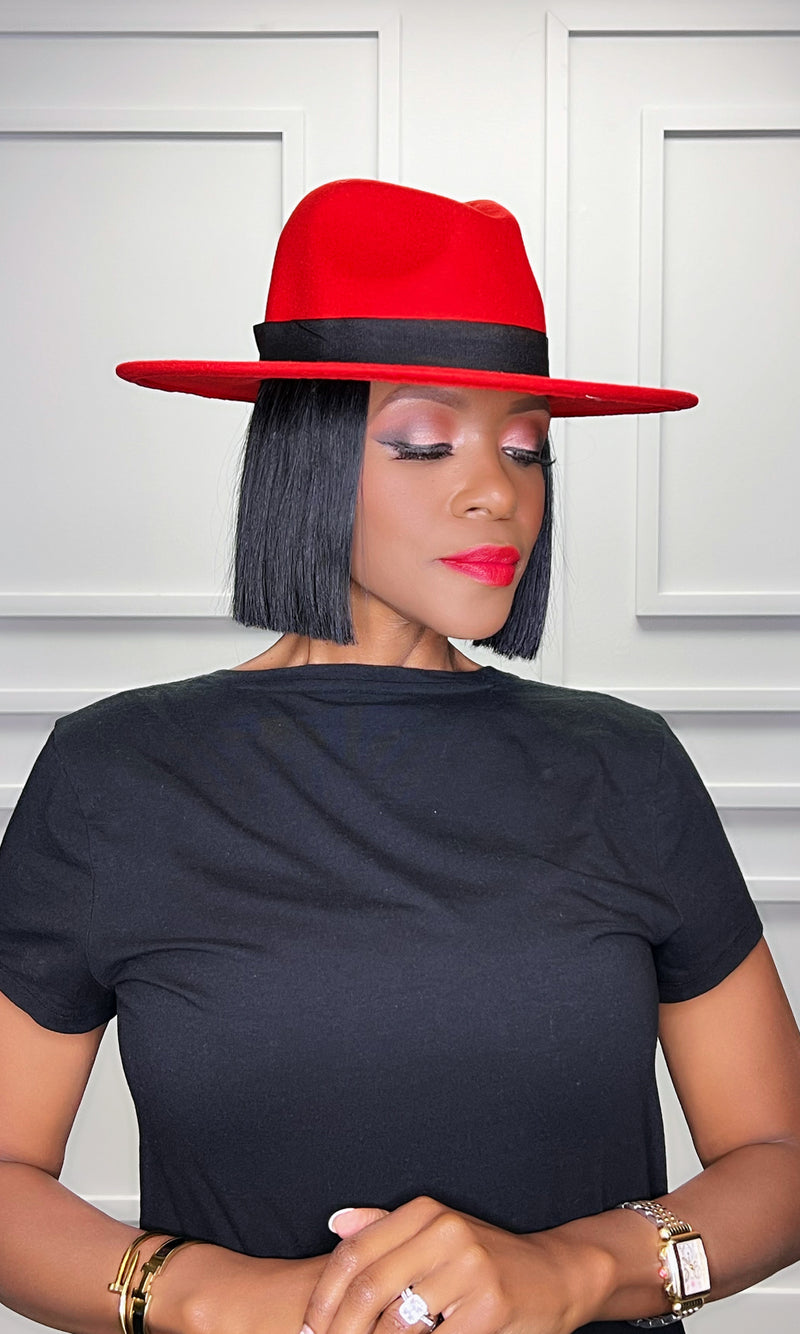 Phalyn Red Fedora Hat