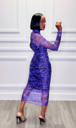 Trish Purple Midi Dress