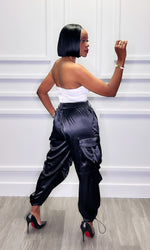 Kelsey Black Cargo Pants
