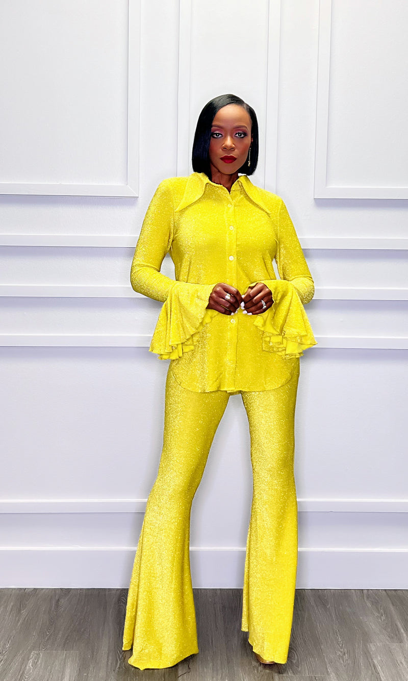 Yandi Yellow Citrine Pants Set