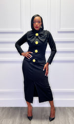 Michelle O Black Bow Dress