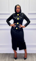 Michelle O Black Bow Dress