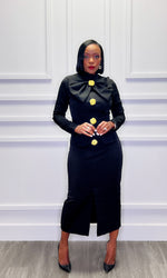 Michelle O Black Bow Dress